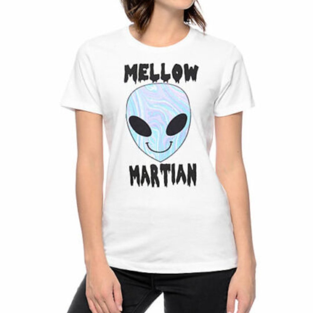 A-Lab Womens Mellow Martian White T-Shirt New